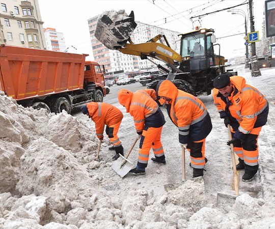 Уборка снега в Грозном и  Чеченской республике